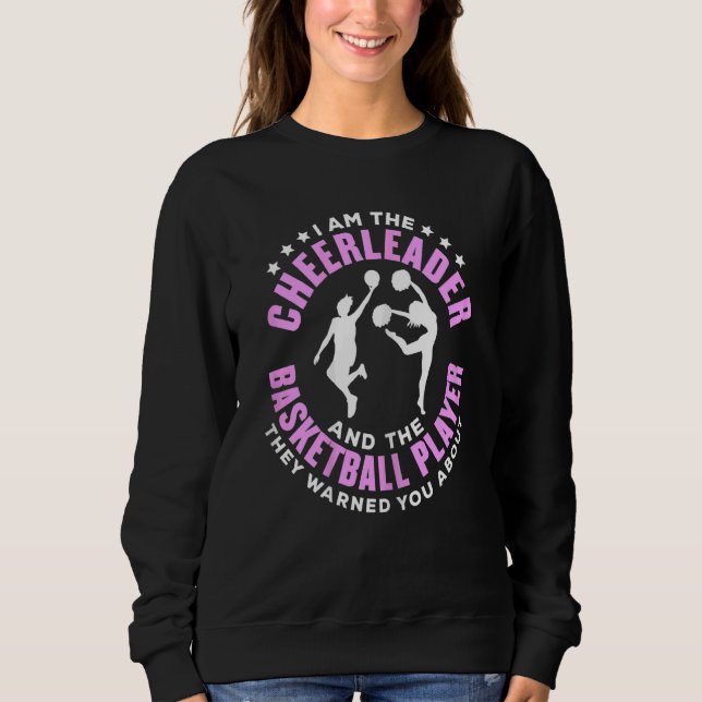 Moletom Cheerleader de Mulheres Gráficas de Basquete (Frente)
