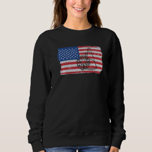 Moletom Cheerleading EUA Bandeira Americana Cheerleader 1