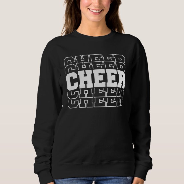 Moletom Cheerleading  Retro Graphic Women Cheer Mom (Frente)