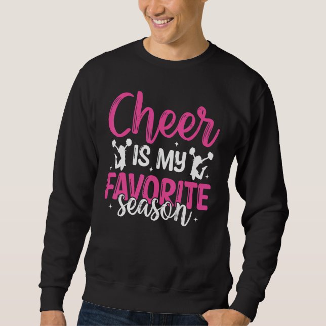 Moletom Cheerleading Saying Slogan   Cheer Is My Favorite  (Frente)
