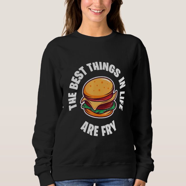 Moletom Cheeseburger Burger Best Life Junk Comida Fried Fo (Frente)