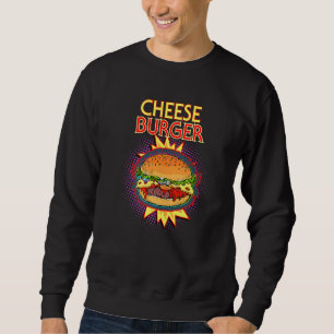 Moletom Cheeseburger francês Fry Hamburger Comida Flash