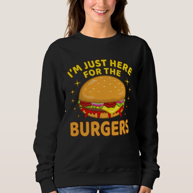 Moletom Cheeseburger Hamburger Graphic I m Just Here For T (Frente)