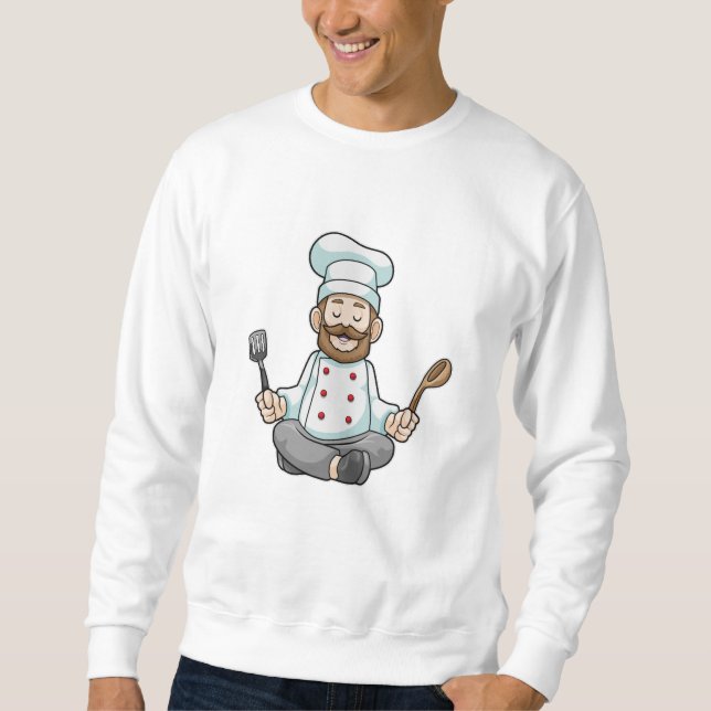 Moletom Chef com placa de Cozinhar em Yoga (Frente)