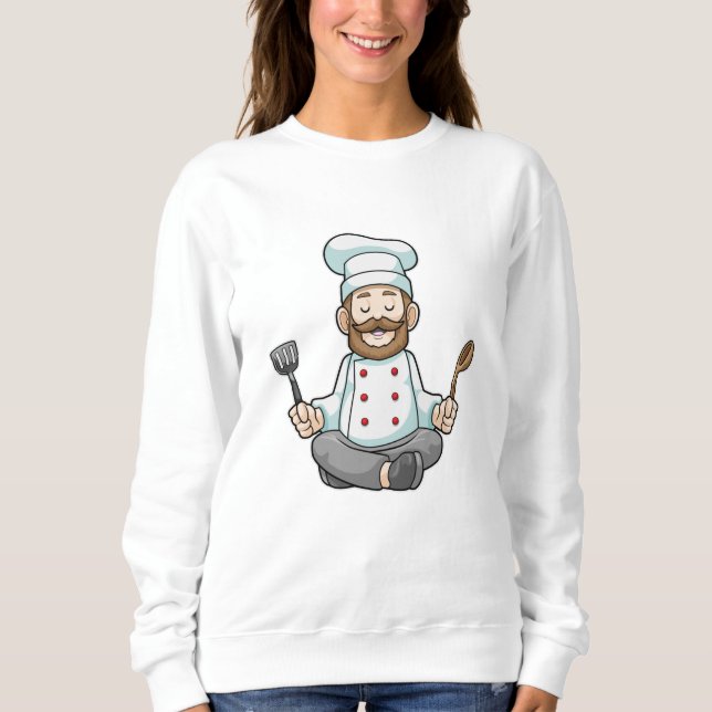 Moletom Chef com placa de Cozinhar em Yoga (Frente)