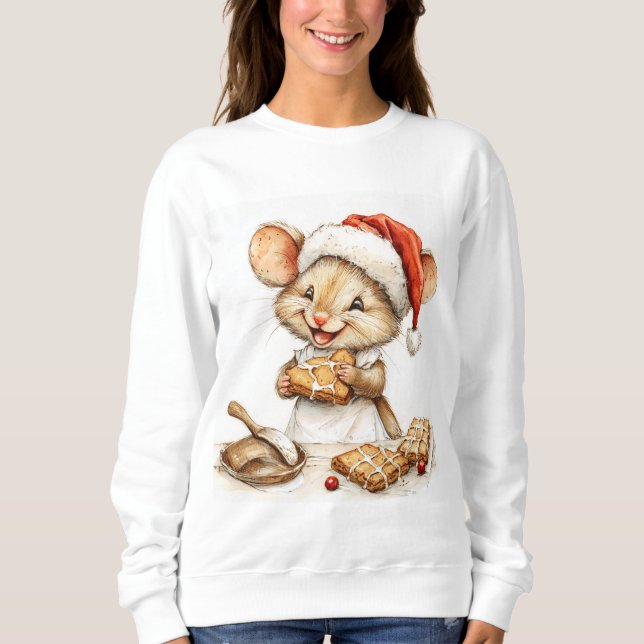 Moletom Chef de Mouse de Natal bonito (Frente)