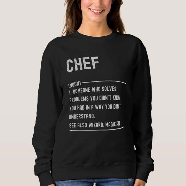 Moletom Chef Definition Shirts Funny Job Title (Frente)