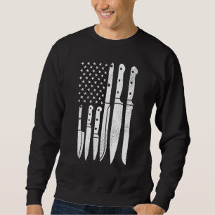 Moletom Chef Knives Cozinhar Utensil Cook Cozinhar U Flag