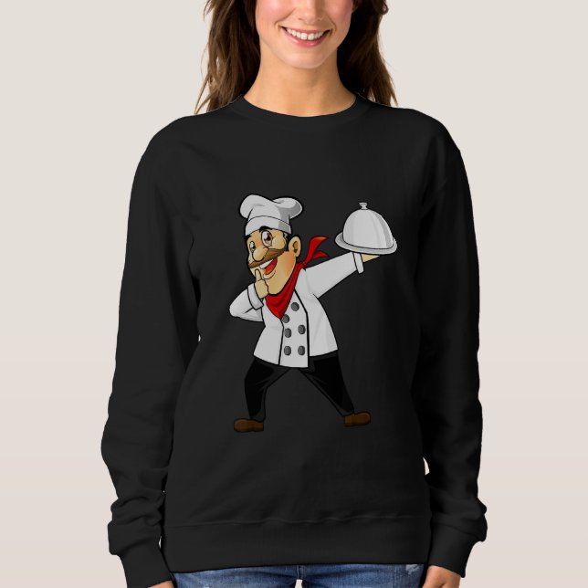 Moletom Chef Para Homens Cozinhar Salto Dançando (Frente)