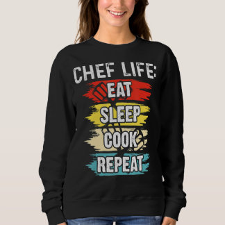 Moletom Chef Vida Coma Dormir Cook Repetir Chefs de Cozinh