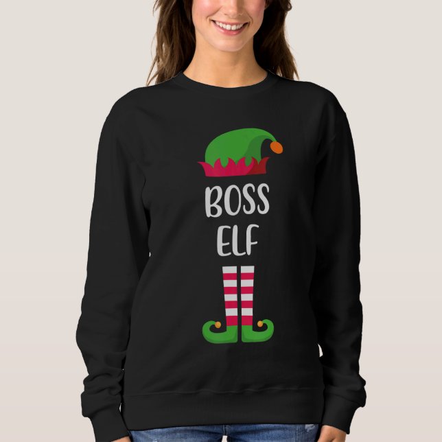 Moletom Chefe Elf Family Matching Group Xmas (Frente)