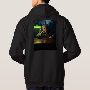 Moletom Chefe homens negros de camisola preta de capuz