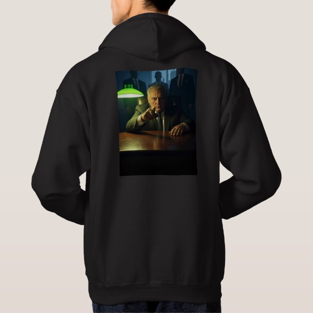 Moletom Chefe homens negros de camisola preta de capuz (Verso)