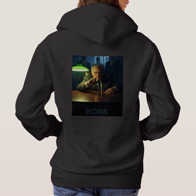 Moletom Chefe, mandei SMS para as mulheres, camisola preta (Verso)