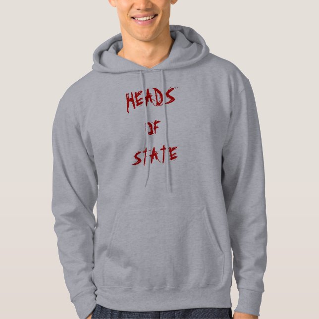 Moletom Chefes do hoodie de Estado - cinza (Frente)