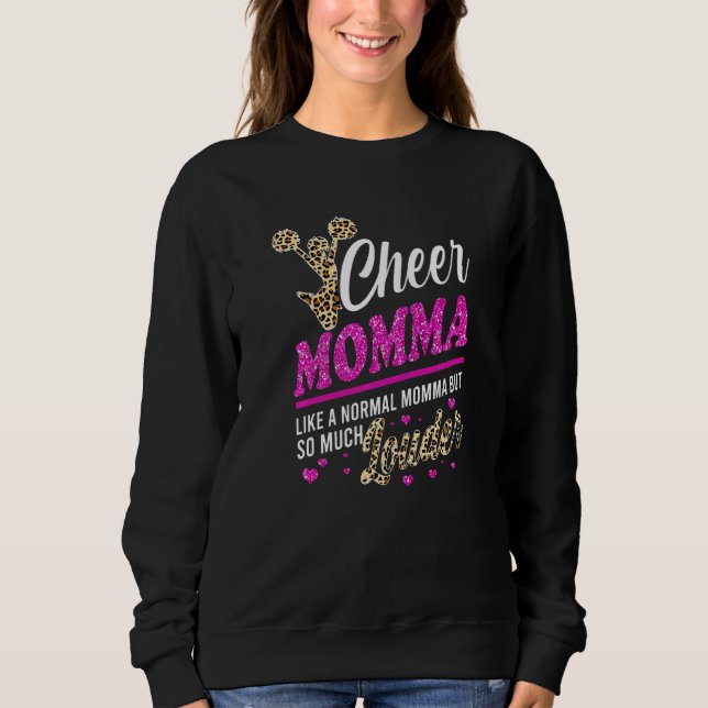 Moletom Cheie Momma, A Maior Impressão Fã Leopardo E Pom (Frente)