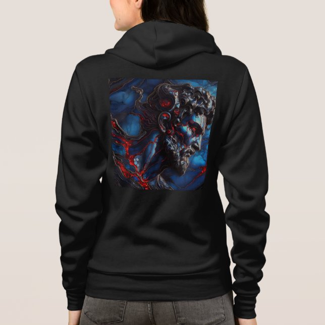 Moletom Cheio Bella+Canvas-Zip Sweatshirts com trabalho de (Verso)