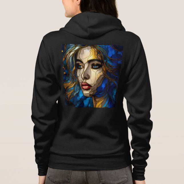 Moletom Cheio Bella+Canvas-Zip Sweatshirts com trabalho de (Verso)