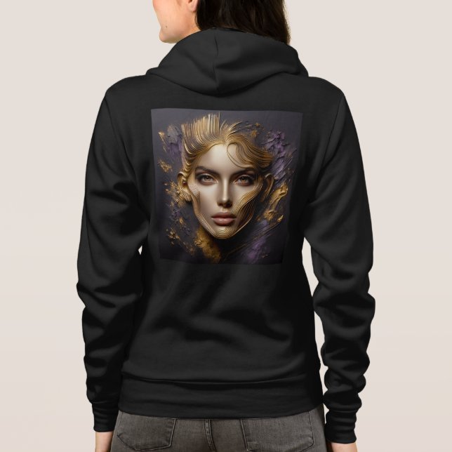 Moletom Cheio Bella+Canvas-Zip Sweatshirts com trabalho de (Verso)