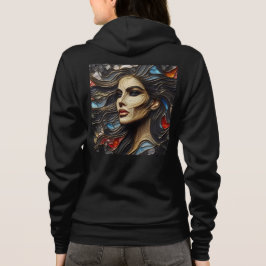 Moletom Cheio Bella+Canvas-Zip Sweatshirts com trabalho de