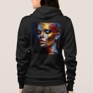 Moletom Cheio Bella+Canvas-Zip Sweatshirts com trabalho de