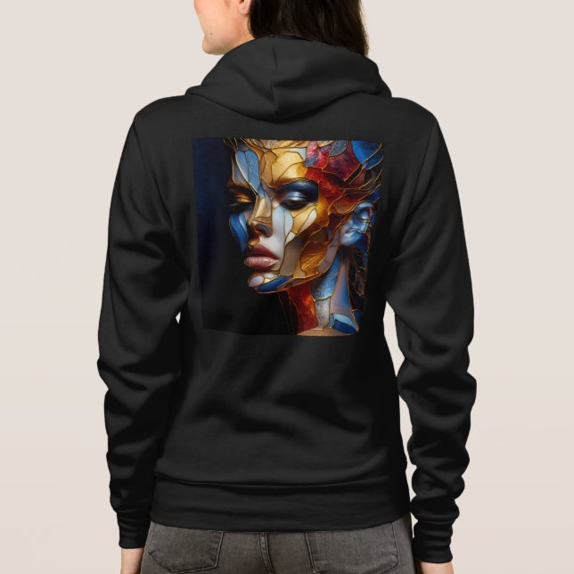 Moletom Cheio Bella+Canvas-Zip Sweatshirts com trabalho de (Verso)