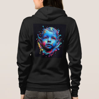 Moletom Cheio Bella+Canvas-Zip Sweatshirts com trabalho de