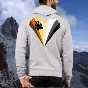 Moletom Cheio Cardíaco do Orgulho Urso-Hoodie Zip