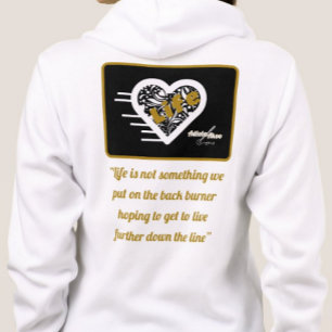 Moletom Cheio da Cota da Vida Zip Hoodie, da poeta Adiela