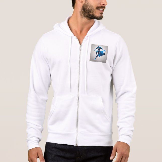 Moletom Cheio de Emblem de super-herói - Zip Hoodie (Frente)