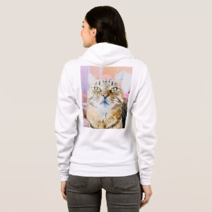 Moletom Cheio de Gato Chic-Zip Hoodie - Estilo Felino em I