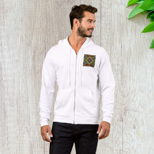 Moletom Cheio Geométrico Africano Mens - Zip