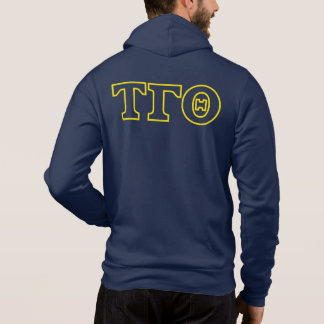 Moletom Cheio Tau Gamma Theta Zip Hoodie com Crest & Lette