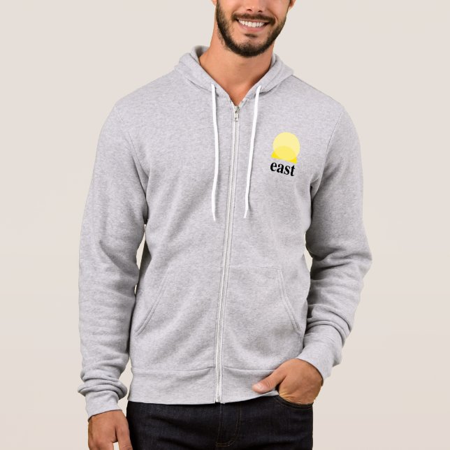 Moletom Cheio-Zip Hoodie em Heather Atlética (Frente)