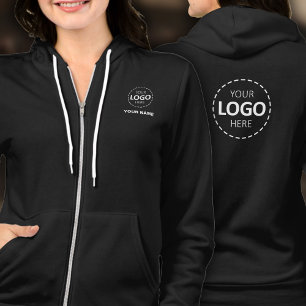 Moletom Cheio Zip Hoodie - Logotipo frontal e traseiro, No