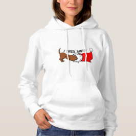 Moletom Cheiro Papais noeis! Cartoon Dachshund Christmas H