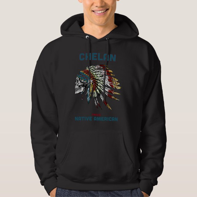 Moletom Chelan Tribe Native American Indian Vintage Skull  (Frente)