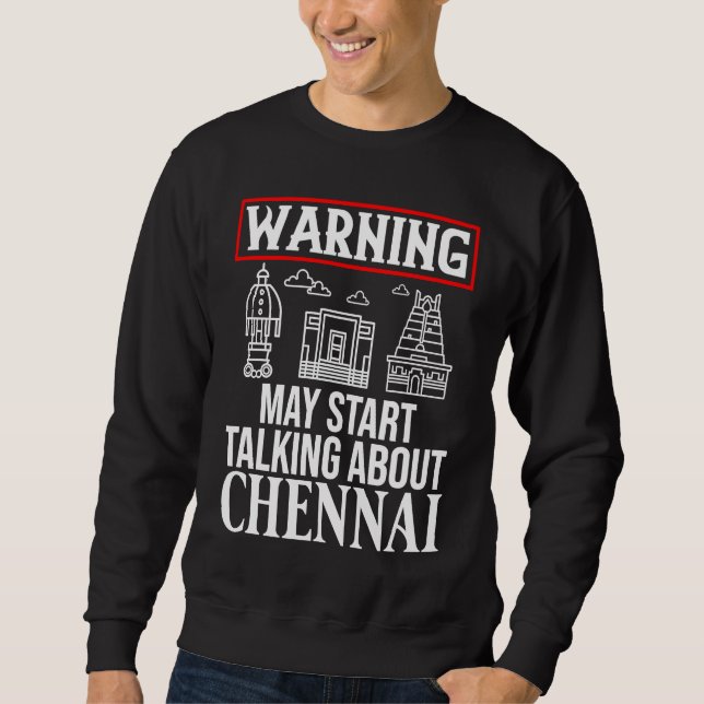 Moletom Chennai India City Skyline Map Travel (Frente)