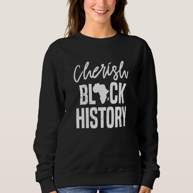 Moletom Cherish Black History rouba homens mulheres afro-a (Frente)