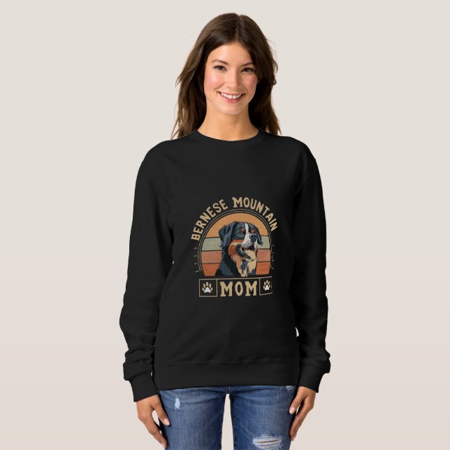 Moletom Cherish Your Love: Bernese Mountain Dog Mãe (Frente Completa)