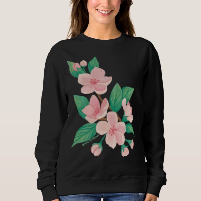 Moletom Cherry Blossom Cute Hand Drawn Plant Flower (Frente)