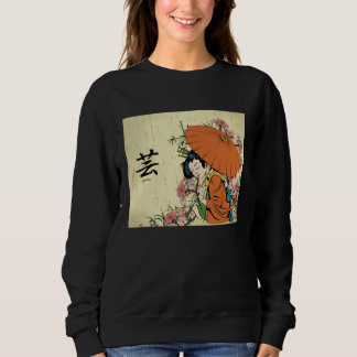 Moletom Cherry Blossom Japanese Geisha Girl