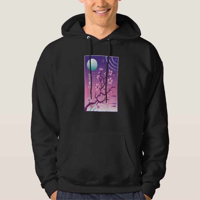 Moletom Cherry Blossom Vaporwave Sakura (Frente)