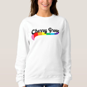 Moletom Cherry Grove Fire Island NY logotipo arco-íris LGB