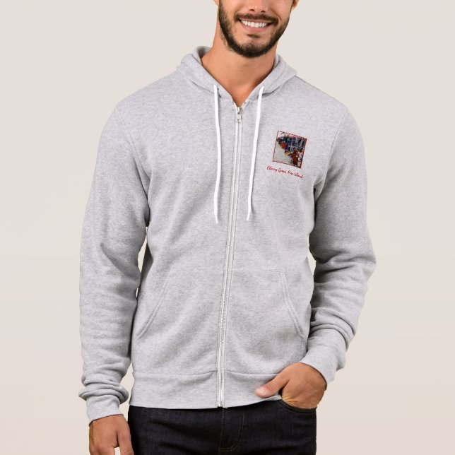 Moletom Cherry Grove Pride Wagon Adulto Zip-up Hoodie (Frente)