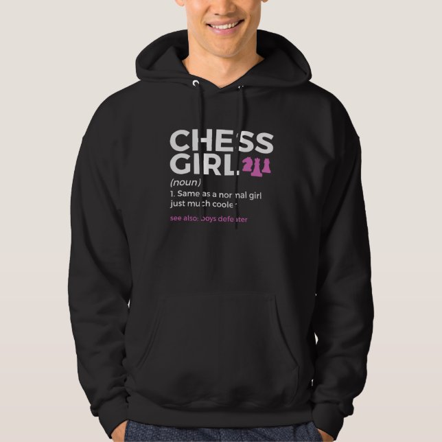 Moletom Chess Girl Definition Boys Defeater Chess Player (Frente)