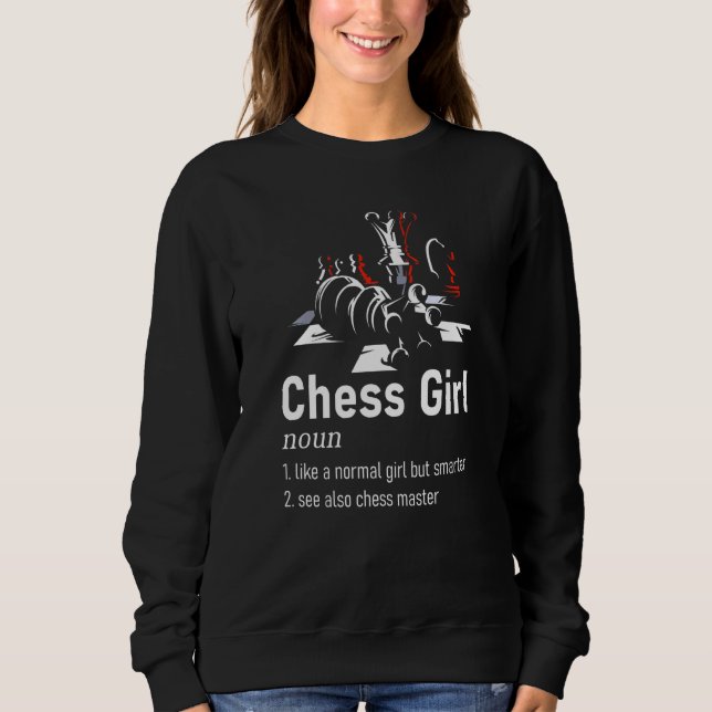 Moletom Chess Girl Definition Hobby Cotação Smart Check Ma (Frente)