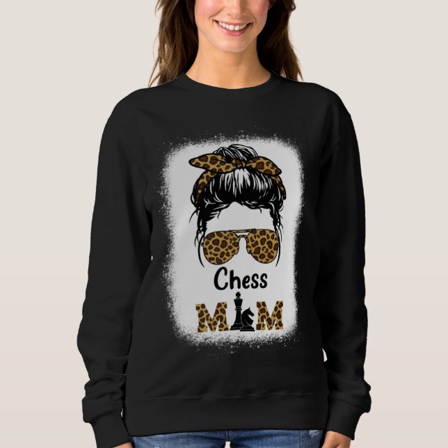 Moletom Chess Mom Bleached Leopard Print Women Chess (Frente)