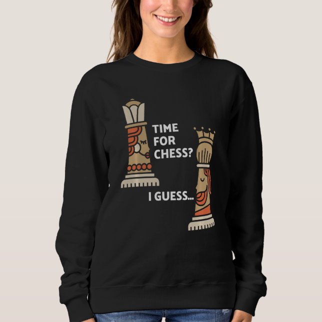 Moletom Chess Player King & Queen Time Para Xadrez I G (Frente)