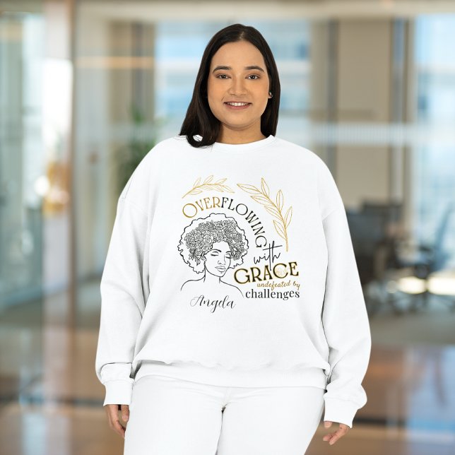 Moletom Chic transbordando com Grace Blooming Floral Hair (Criador carregado)